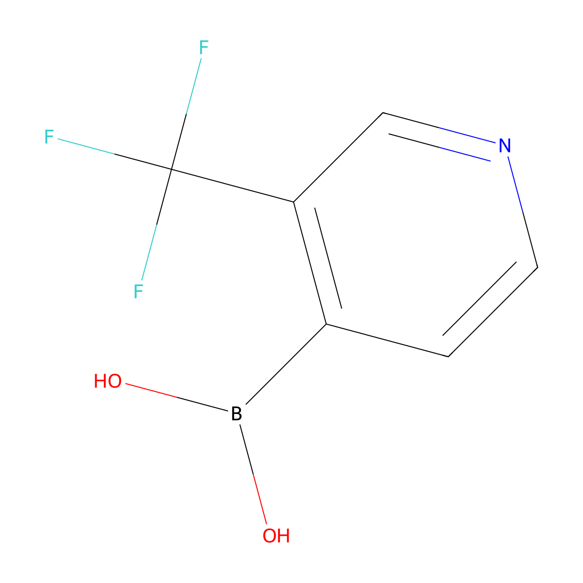 3-(Trifluoromethyl)pyridine-4-boronic acid molecular structure, CAS 1204334-17-7