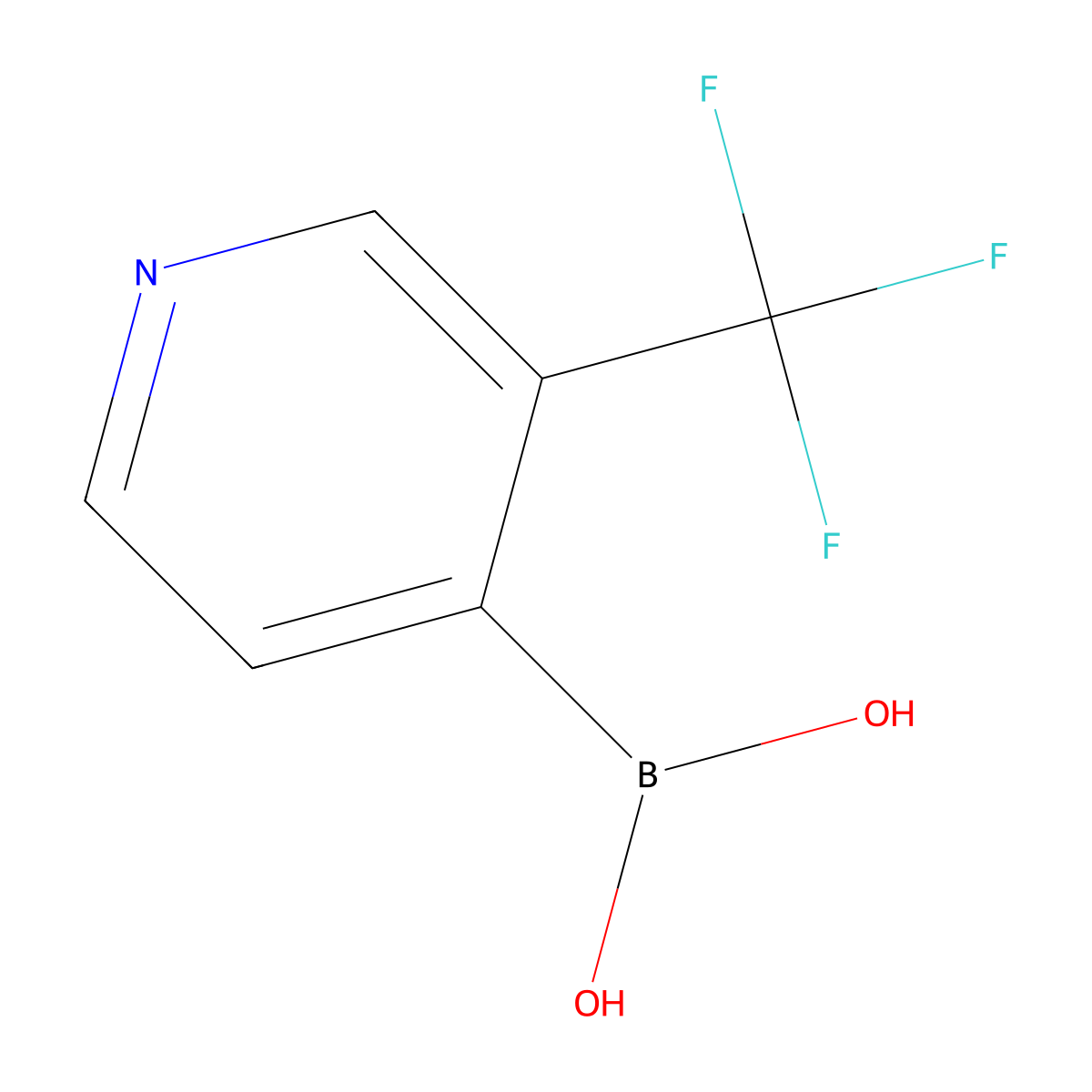 3-(Trifluoromethyl)pyridine-4-boronic acid molecular structure, CAS 1204334-17-7