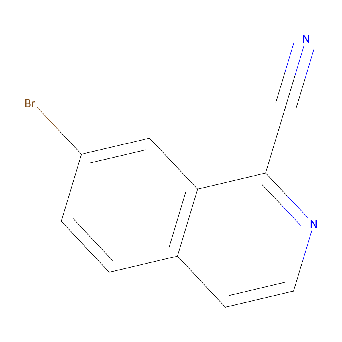 7-Bromoisoquinoline-1-carbonitrile molecular structure, CAS 1204334-25-7