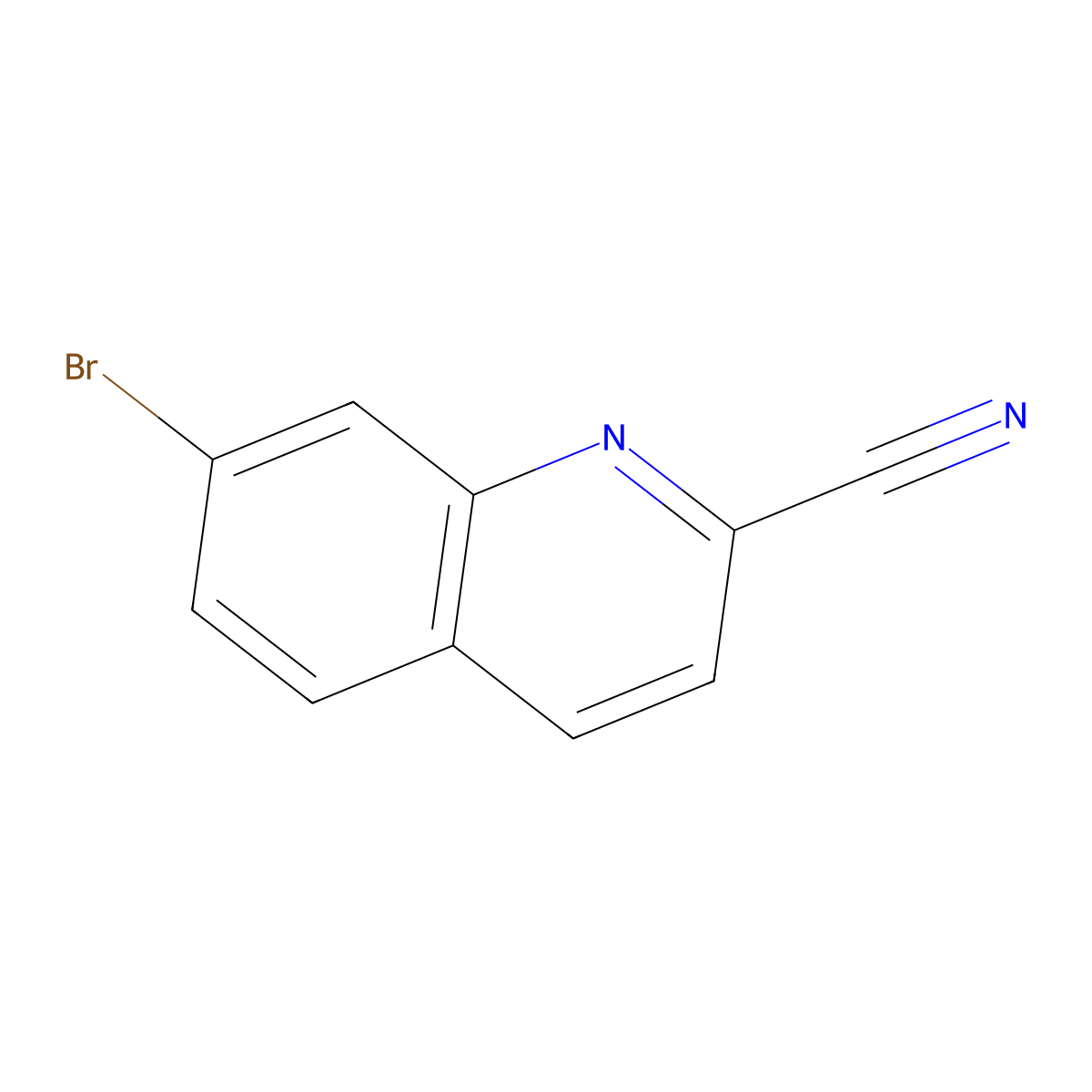 7-Bromoquinoline-2-carbonitrile molecular structure, CAS 1204334-26-8