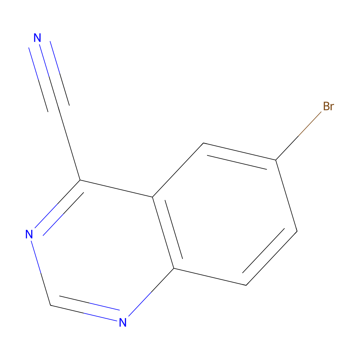 6-Bromoquinazoline-4-carbonitrile molecular structure, CAS 1204334-27-9