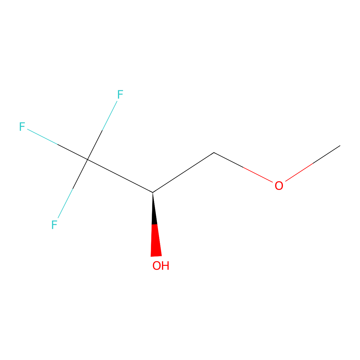 2-Propanol, 1,1,1-trifluoro-3-methoxy-, (2R)- molecular structure, CAS 1204343-96-3