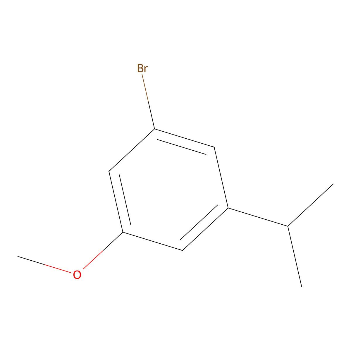 1-Bromo-3-isopropyl-5-methoxybenzene molecular structure, CAS 1204344-29-5