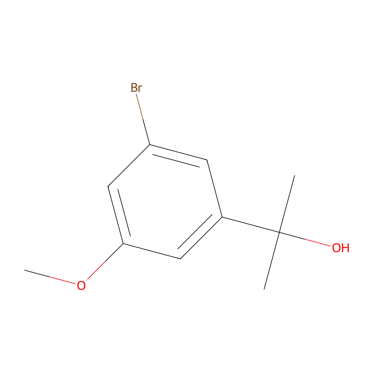 2-(3-Bromo-5-methoxy-phenyl)-propan-2-ol molecular structure, CAS 1204344-31-9