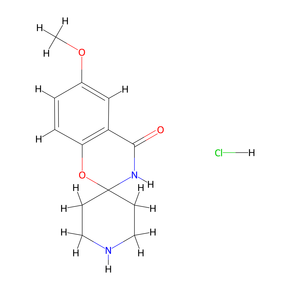 6-Methoxyspiro[benzo[e][1,3]oxazine-2,4'-piperidin]-4(3H)-one hydrochloride molecular structure, CAS 1204346-31-5