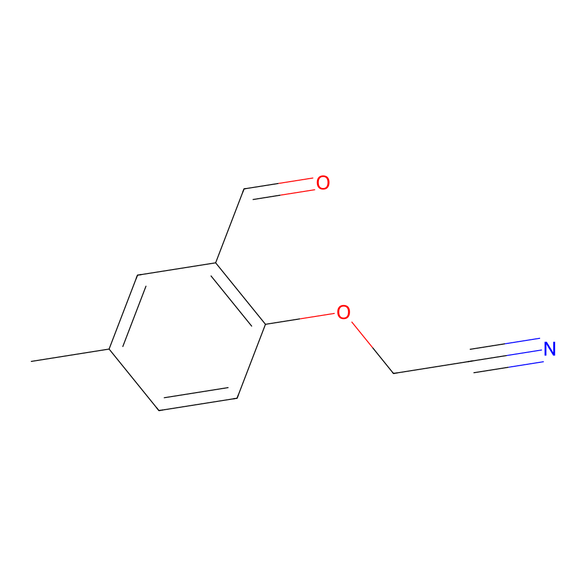 2-(2-Formyl-4-methylphenoxy)acetonitrile molecular structure, CAS 1204351-35-8