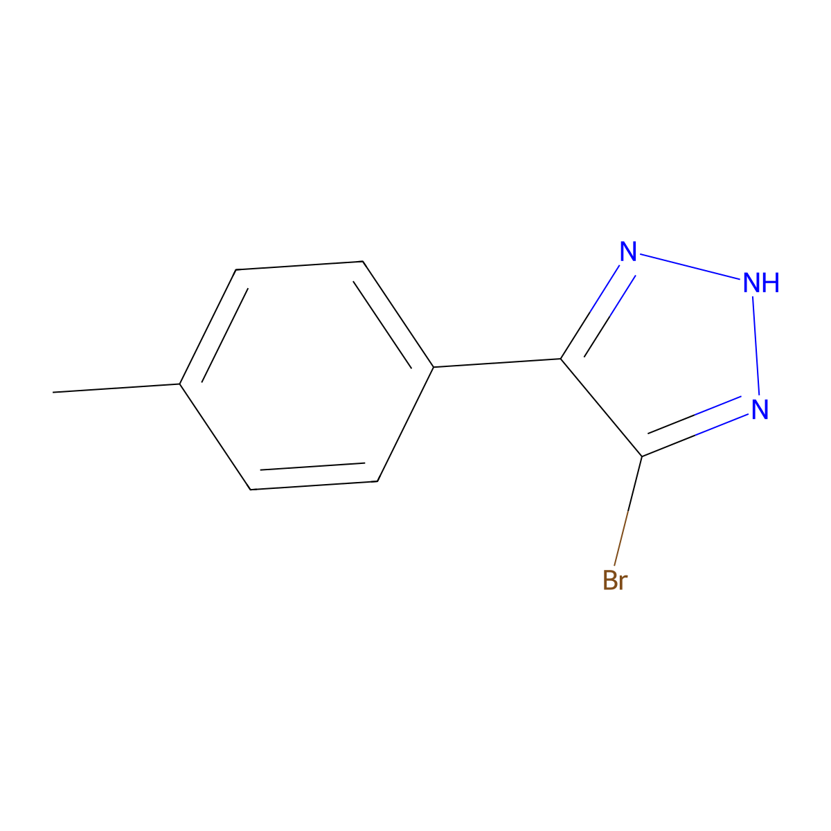 4-bromo-5-(p-tolyl)-1H-1,2,3-triazole molecular structure, CAS 1204351-91-6
