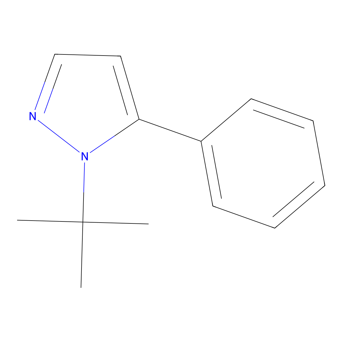 1-tert-butyl-5-phenyl-1H-pyrazole molecular structure, CAS 1204355-48-5