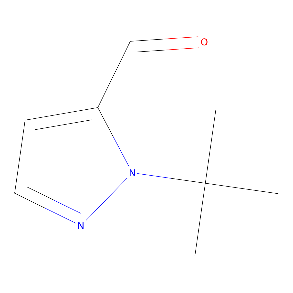 1-tert-Butyl-1H-pyrazole-5-carbaldehyde molecular structure, CAS 1204355-58-7