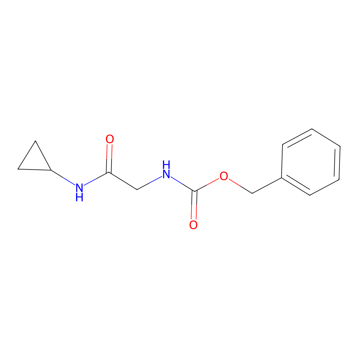 Benzyl N-[(cyclopropylcarbamoyl)methyl]carbamate molecular structure, CAS 120436-01-3