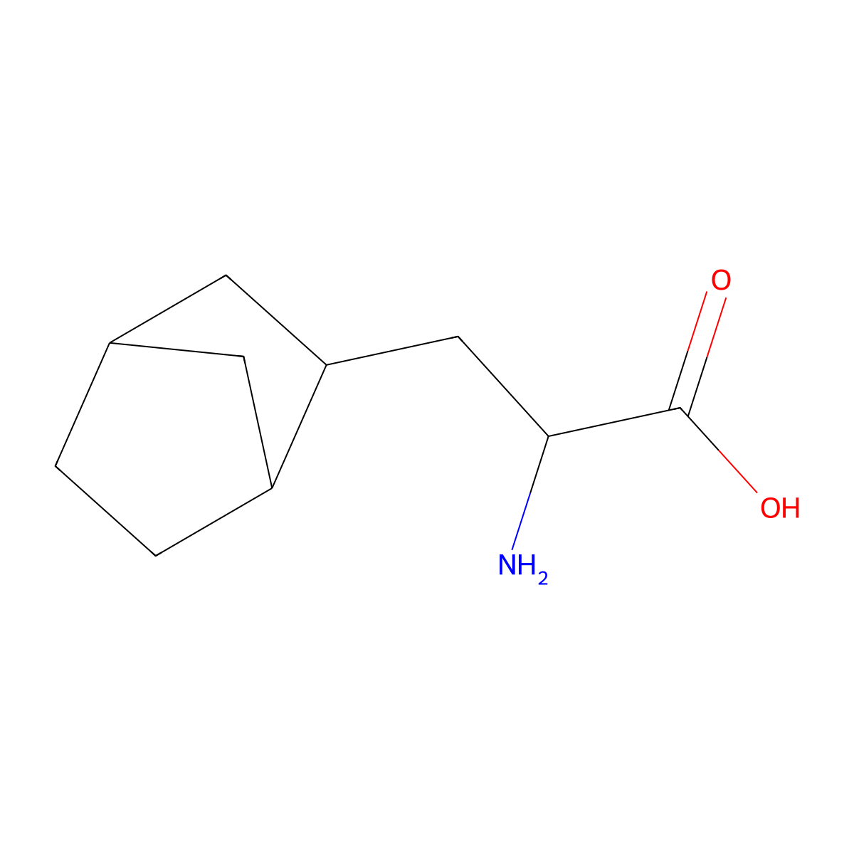 2-Amino-3-{bicyclo[2.2.1]heptan-2-yl}propanoic acid molecular structure, CAS 120439-20-5