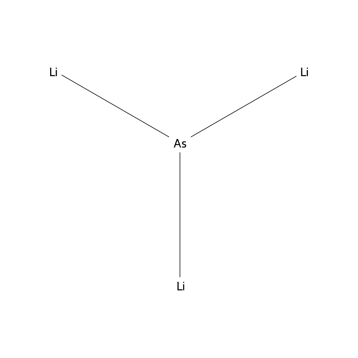 Lithium arsenide (Li3As) molecular structure, CAS 12044-22-3