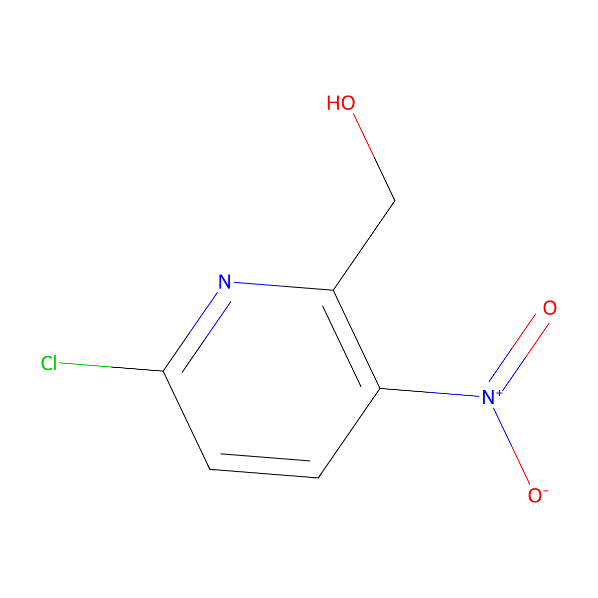 (6-Chloro-3-nitropyridin-2-yl)methanol molecular structure, CAS 1204400-59-8