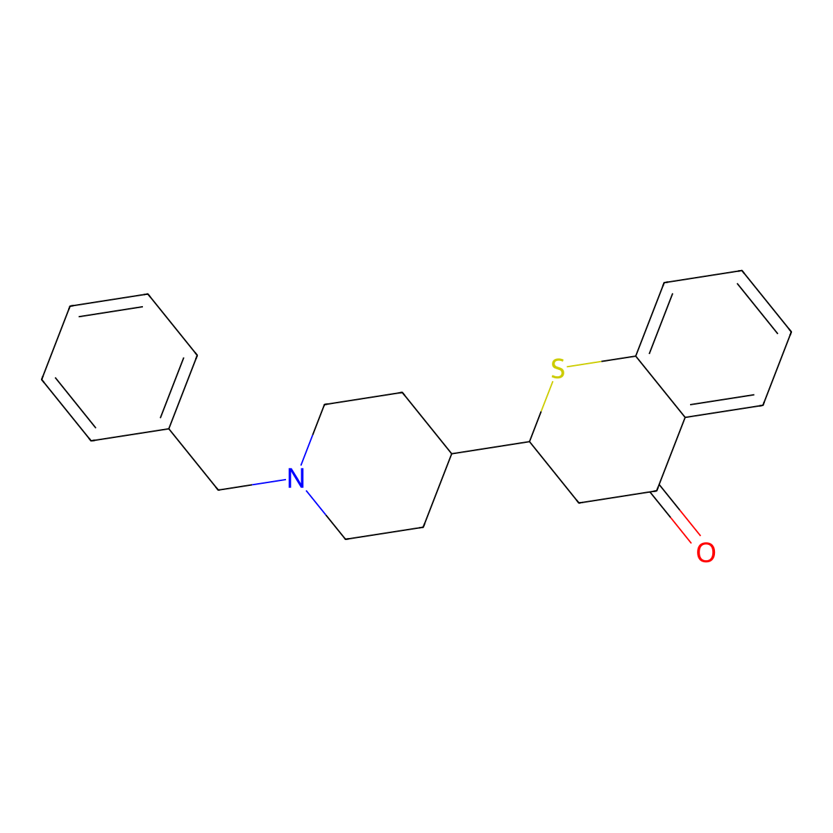 2-(1-Benzylpiperidin-4-yl)thiochroman-4-one molecular structure, CAS 1204401-49-9