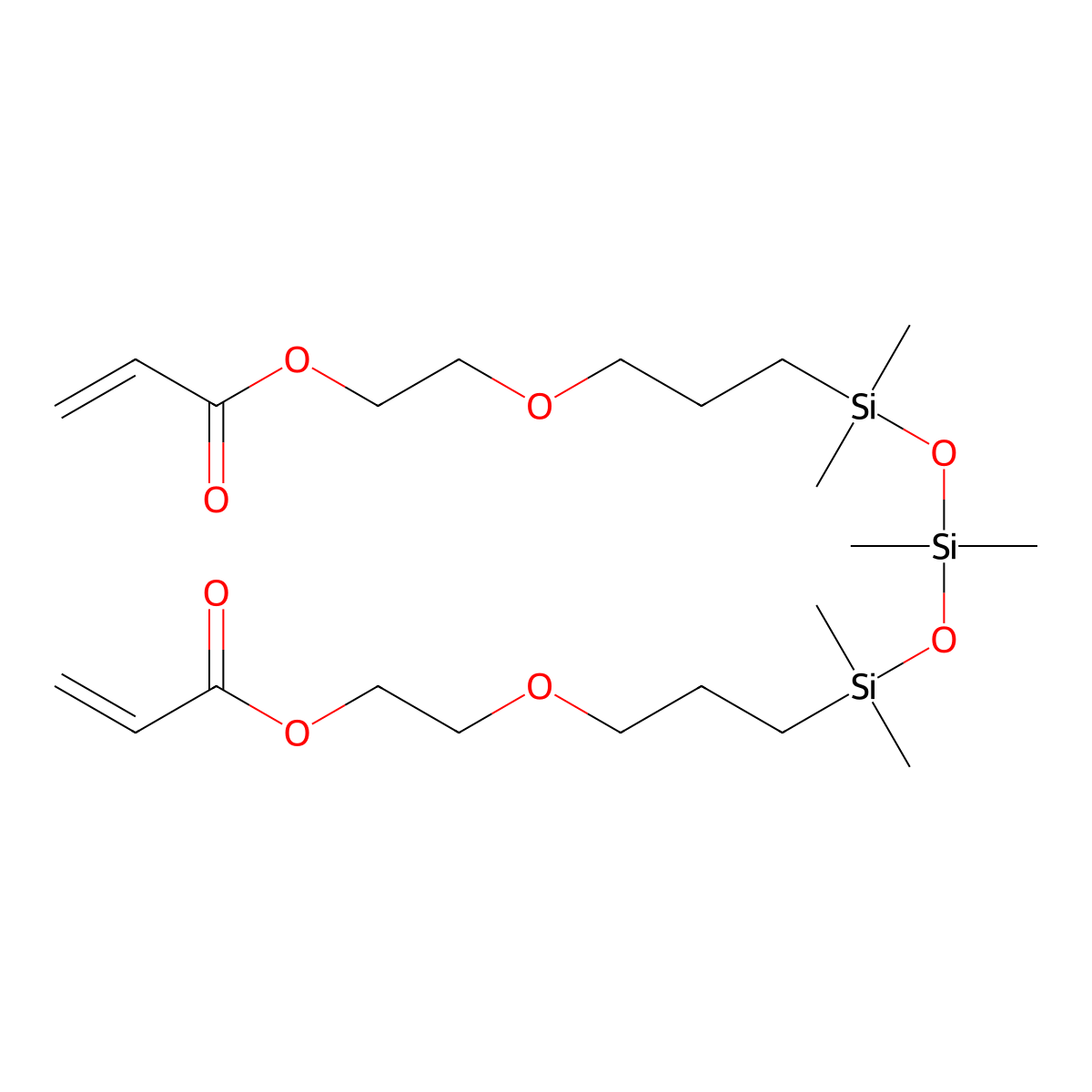 Polysiloxanes, di-Me, acrylate-terminated molecular structure, CAS 1204404-55-6