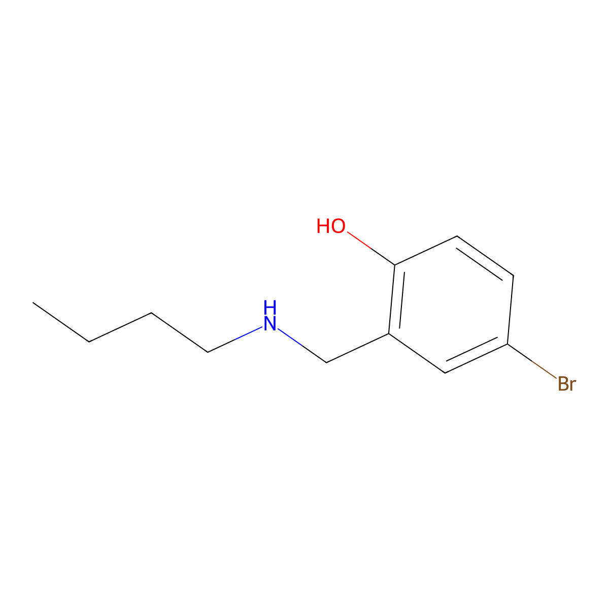 4-Bromo-2-[(butylamino)methyl]phenol molecular structure, CAS 1204425-14-8