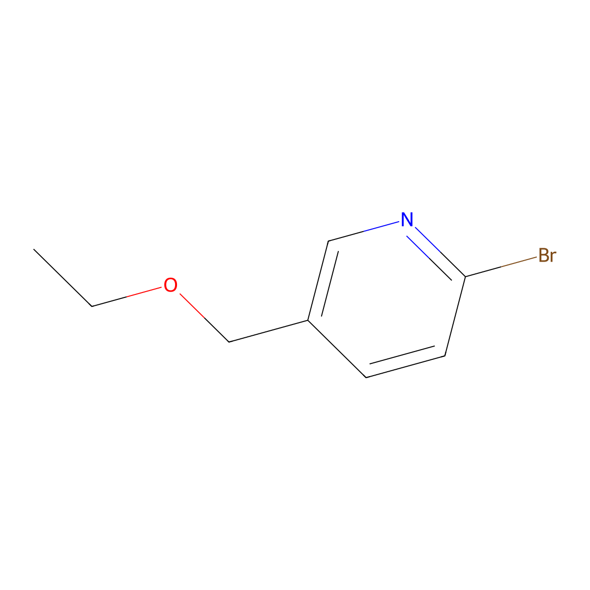 2-Bromo-5-(ethoxymethyl)pyridine molecular structure, CAS 1204425-37-5