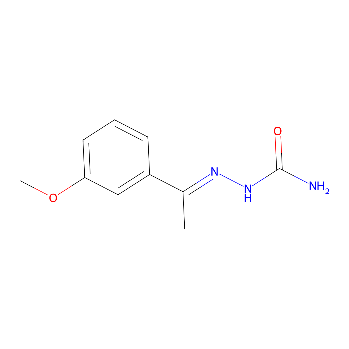 2-[(E)-1-(3-methoxyphenyl)ethylidene]-1-hydrazinecarboxamide molecular structure, CAS 120445-96-7