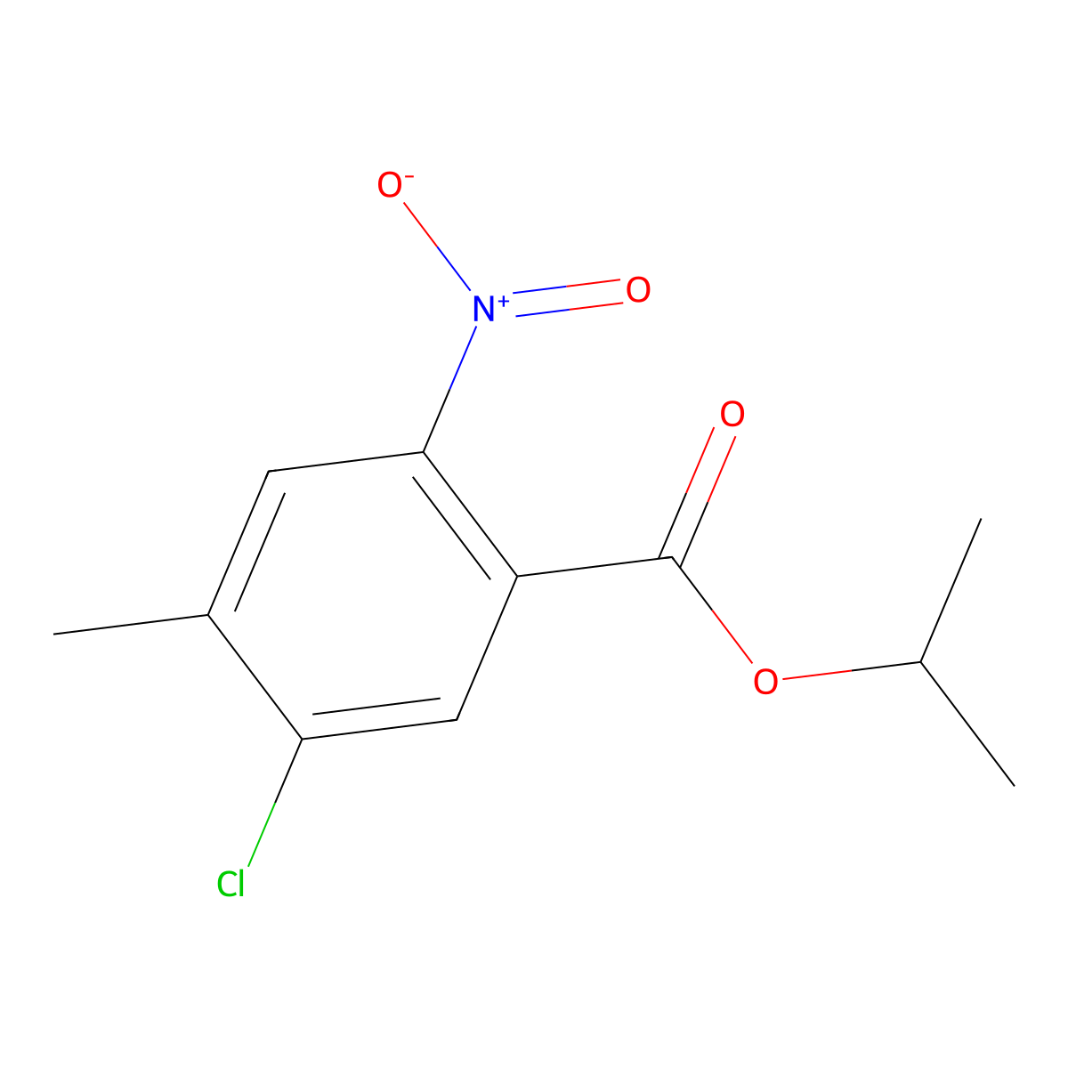 Isopropyl 5-chloro-4-methyl-2-nitrobenzoate molecular structure, CAS 1204518-43-3