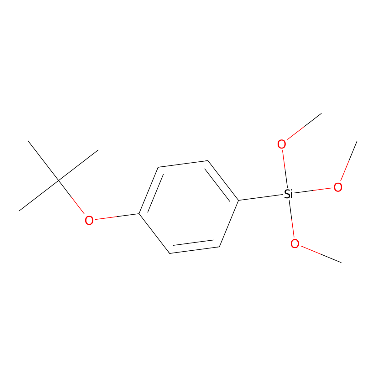 (4-(tert-Butoxy)phenyl)trimethoxysilane molecular structure, CAS 1204520-60-4