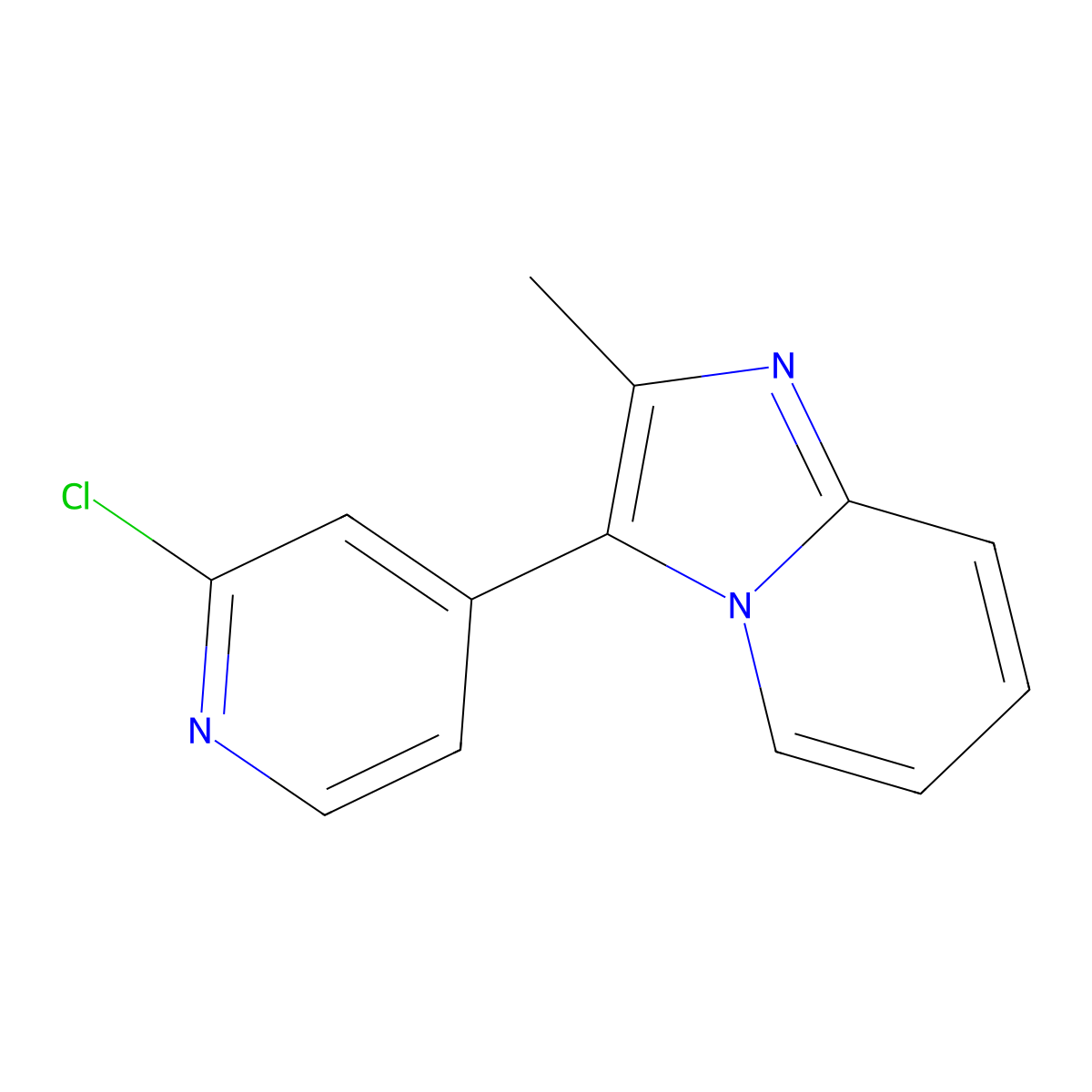 3-(2-Chloropyridin-4-yl)-2-methylimidazo[1,2-a]pyridine molecular structure, CAS 1204527-15-0