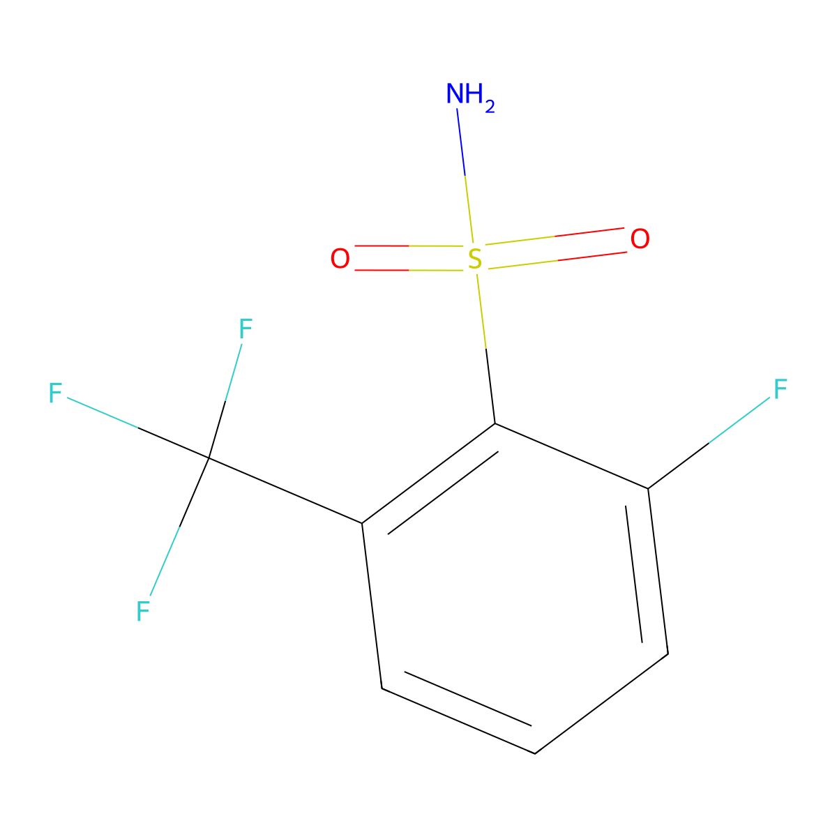 2-Fluoro-6-(trifluoromethyl)benzenesulfonamide molecular structure, CAS 1204573-03-4