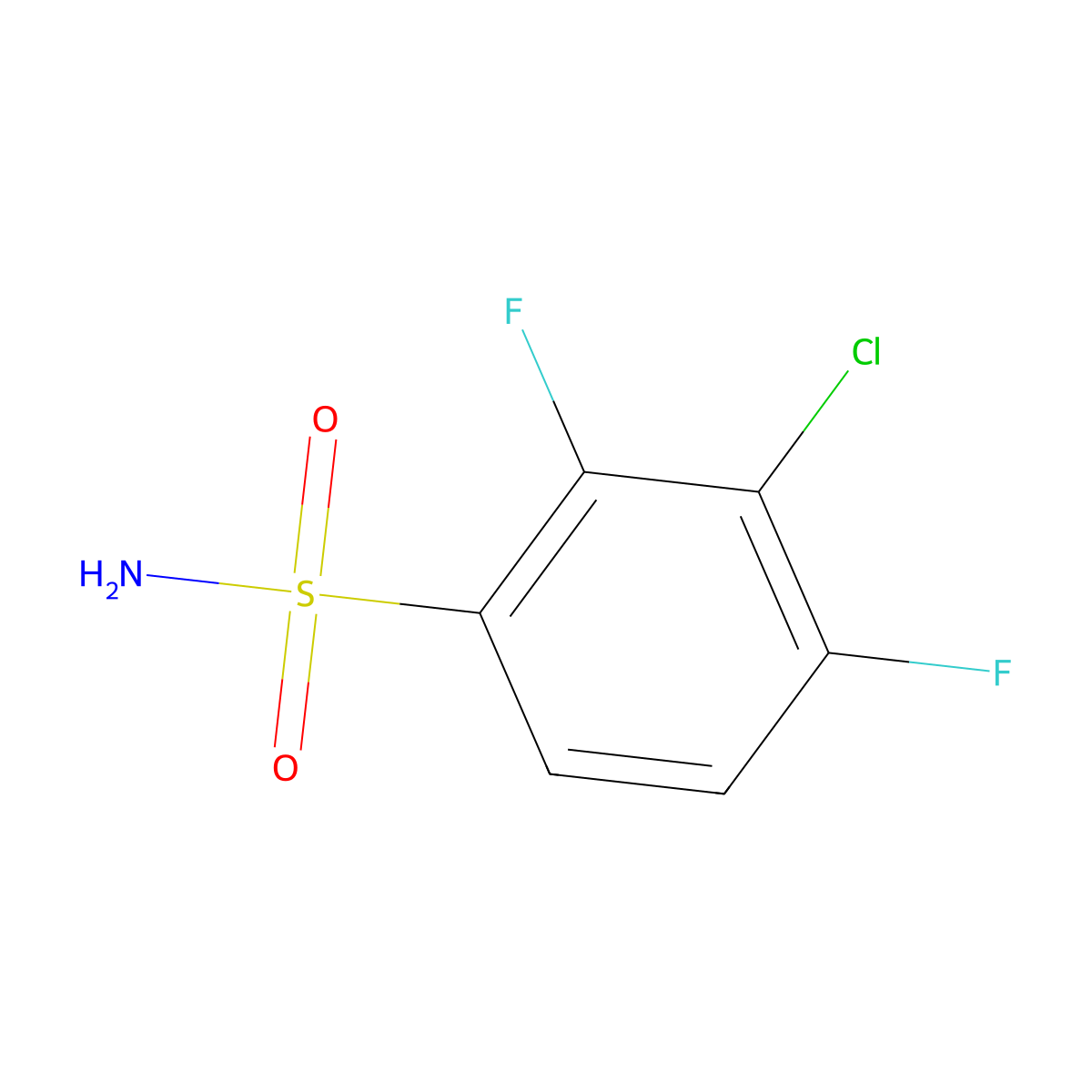 3-Chloro-2,4-difluorobenzenesulfonamide molecular structure, CAS 1204573-48-7