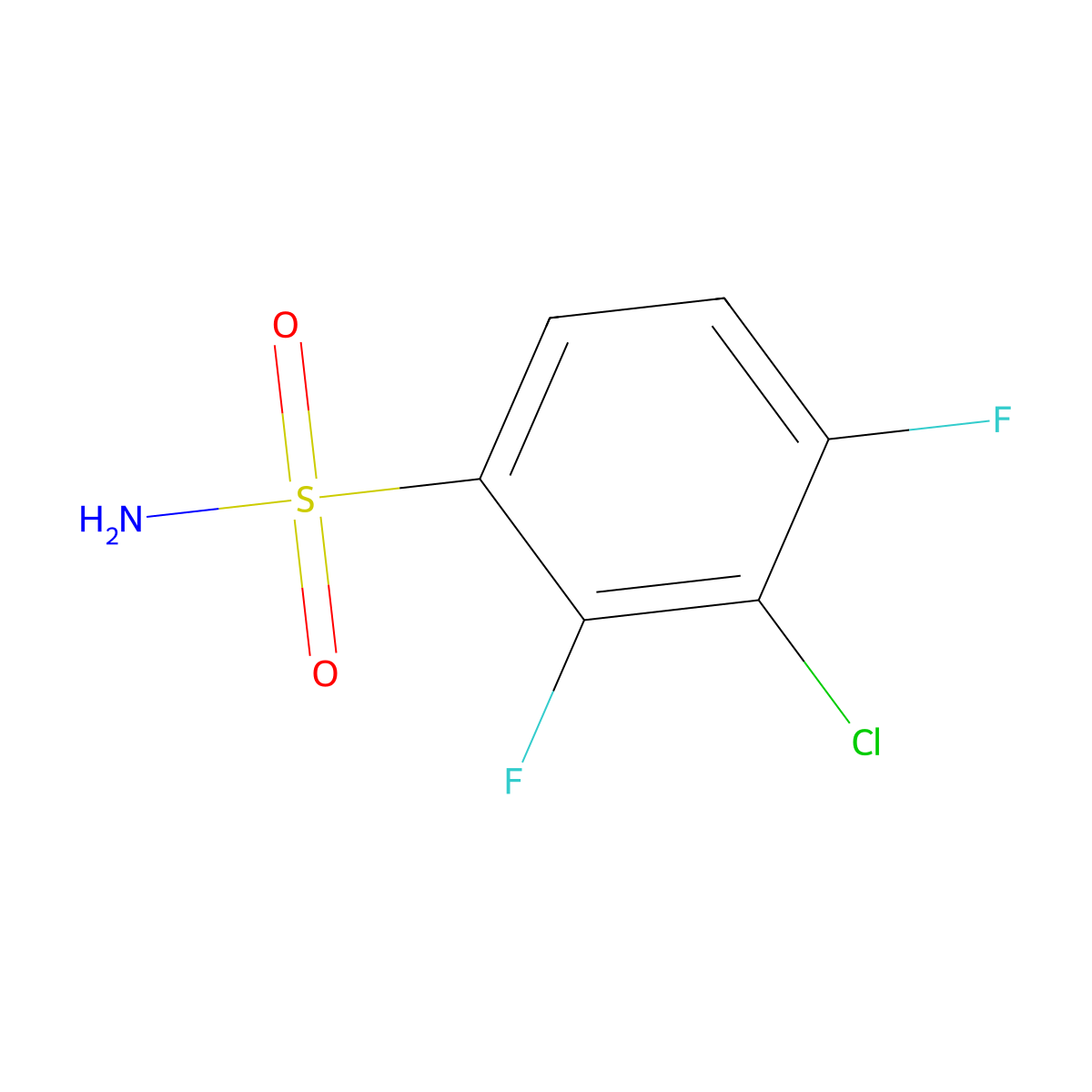 3-Chloro-2,4-difluorobenzenesulfonamide molecular structure, CAS 1204573-48-7
