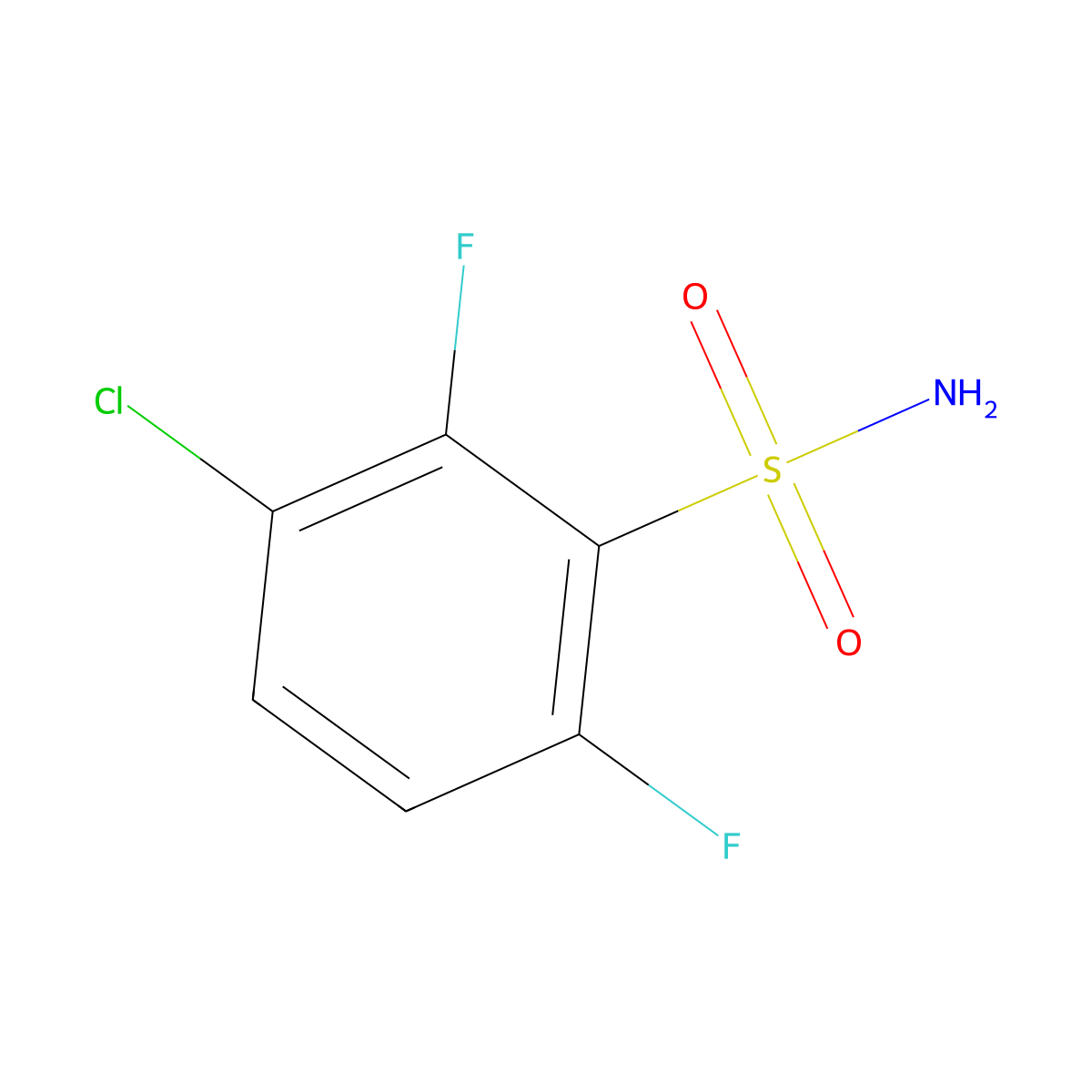 3-Chloro-2,6-difluorobenzenesulfonamide molecular structure, CAS 1204575-16-5