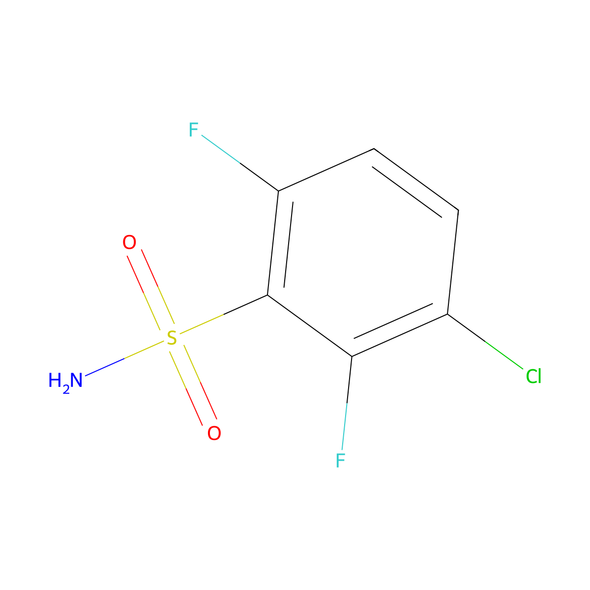 3-Chloro-2,6-difluorobenzenesulfonamide molecular structure, CAS 1204575-16-5
