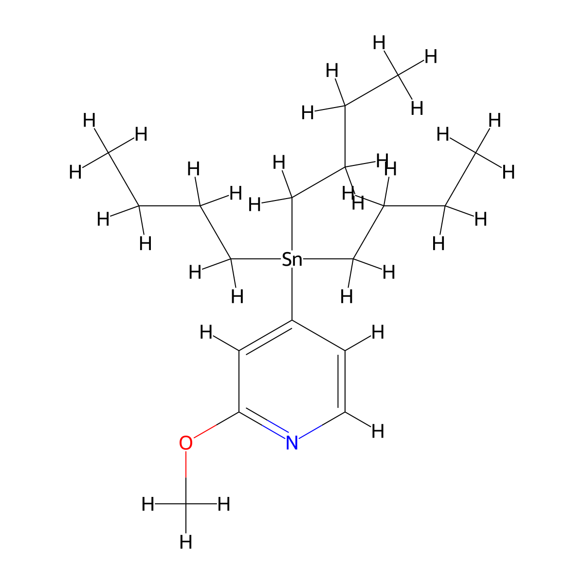 2-Methoxy-4-(tributylstannyl)pyridine molecular structure, CAS 1204580-72-2