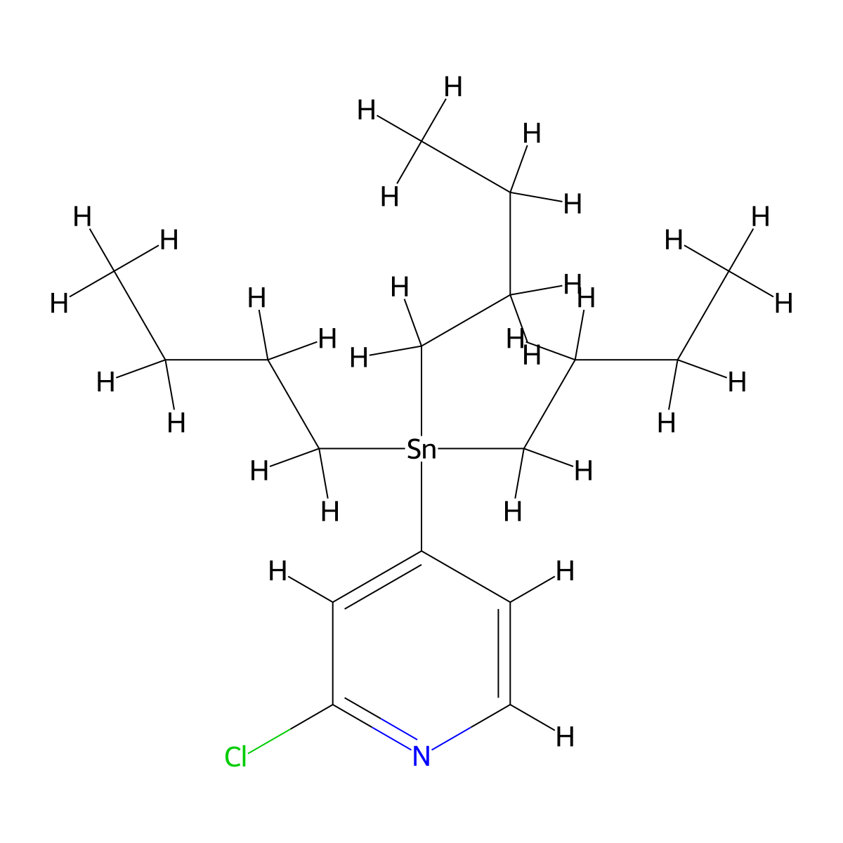 2-Chloro-4-(tributylstannyl)pyridine molecular structure, CAS 1204580-73-3