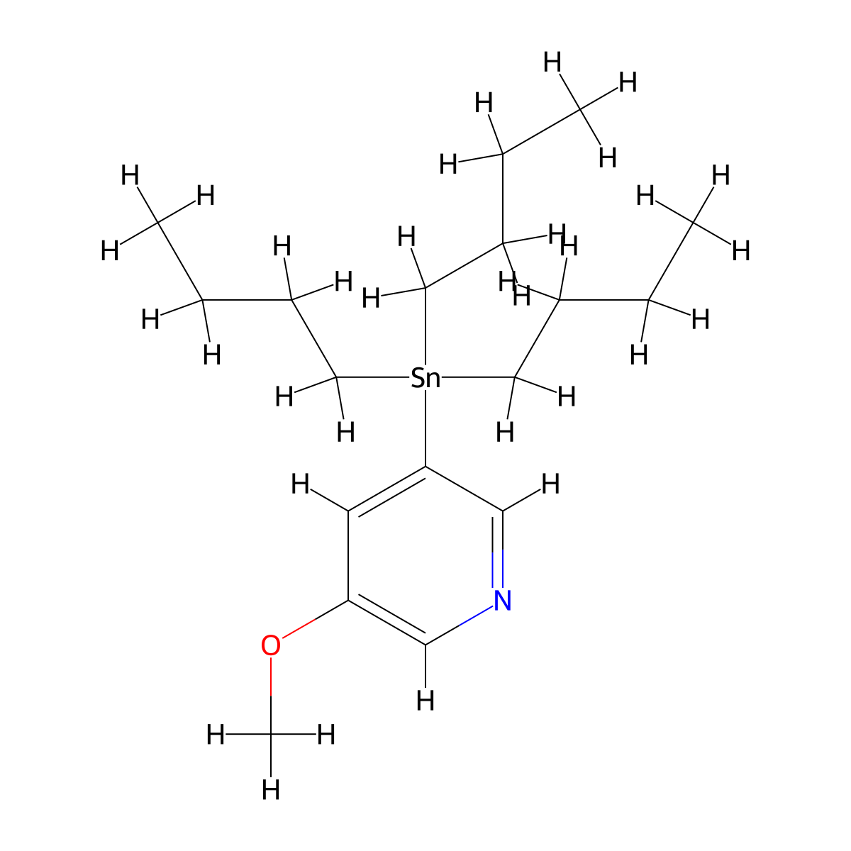 5-Methoxy-3-(tributylstannyl)pyridine molecular structure, CAS 1204580-74-4