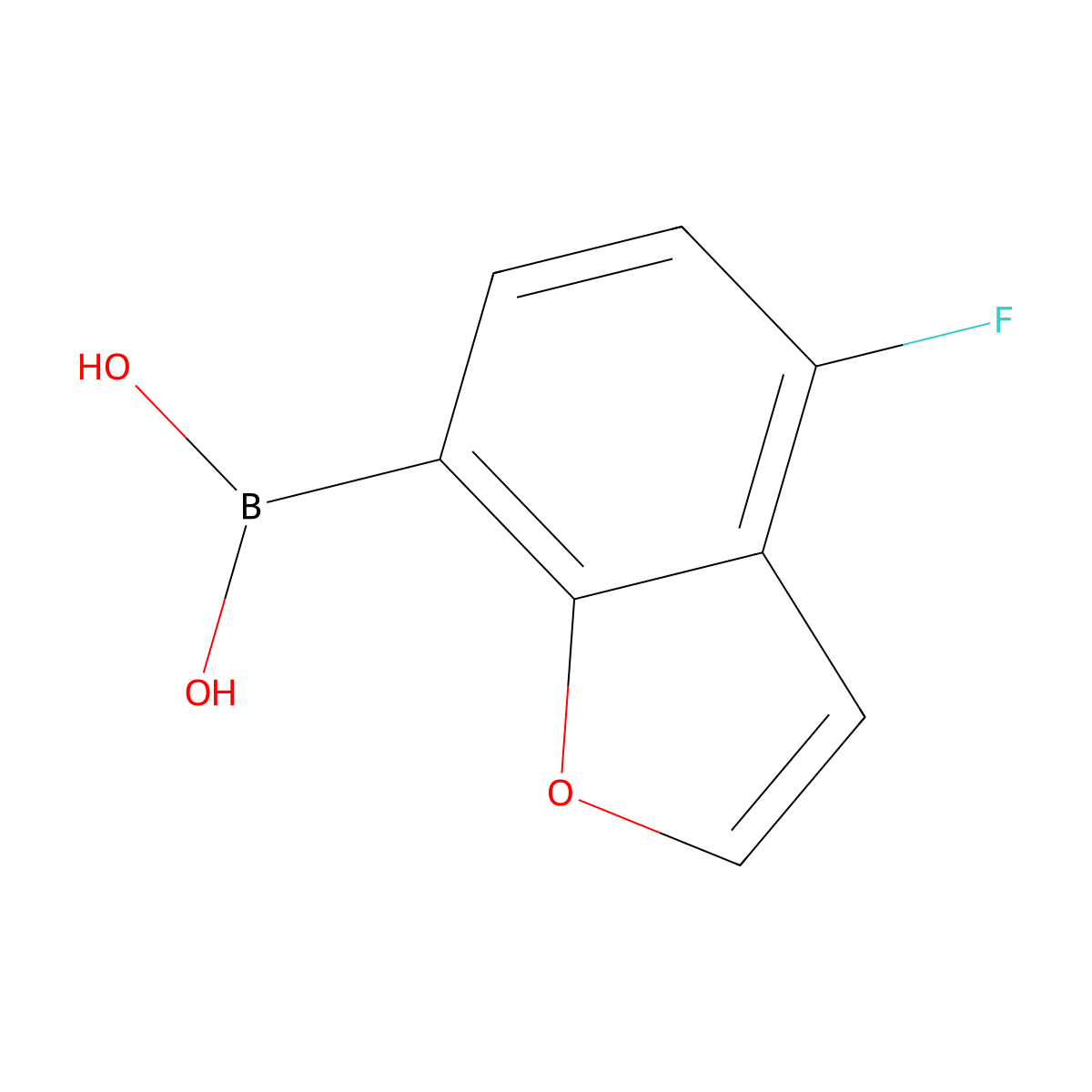 4-Fluorobenzo[b]furan-7-boronic acid molecular structure, CAS 1204580-77-7