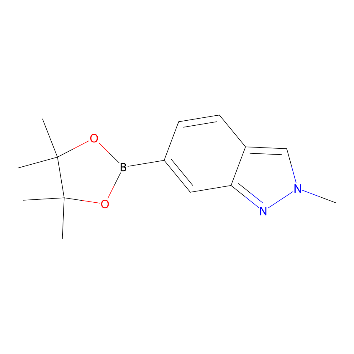 2-Methyl-6-(4,4,5,5-tetramethyl-1,3,2-dioxaborolan-2-yl)-2H-indazole molecular structure, CAS 1204580-79-9