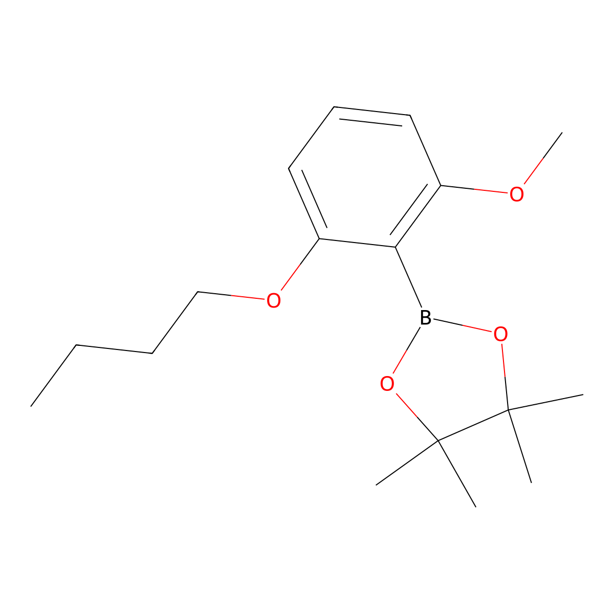 2-(2-Butoxy-6-methoxyphenyl)-4,4,5,5-tetramethyl-1,3,2-dioxaborolane molecular structure, CAS 1204580-83-5