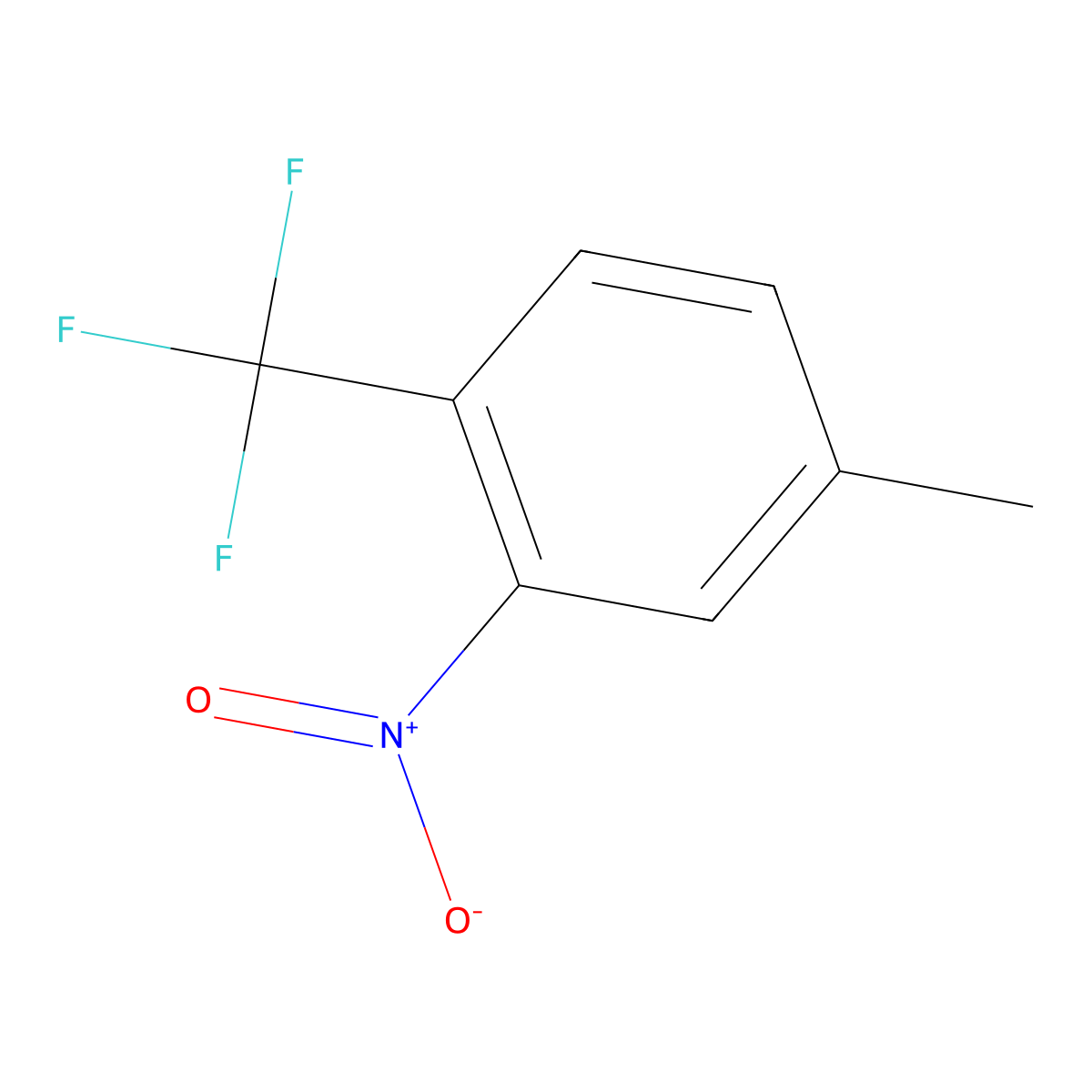 4-Methyl-2-nitro-1-(trifluoromethyl)benzene molecular structure, CAS 1204580-84-6