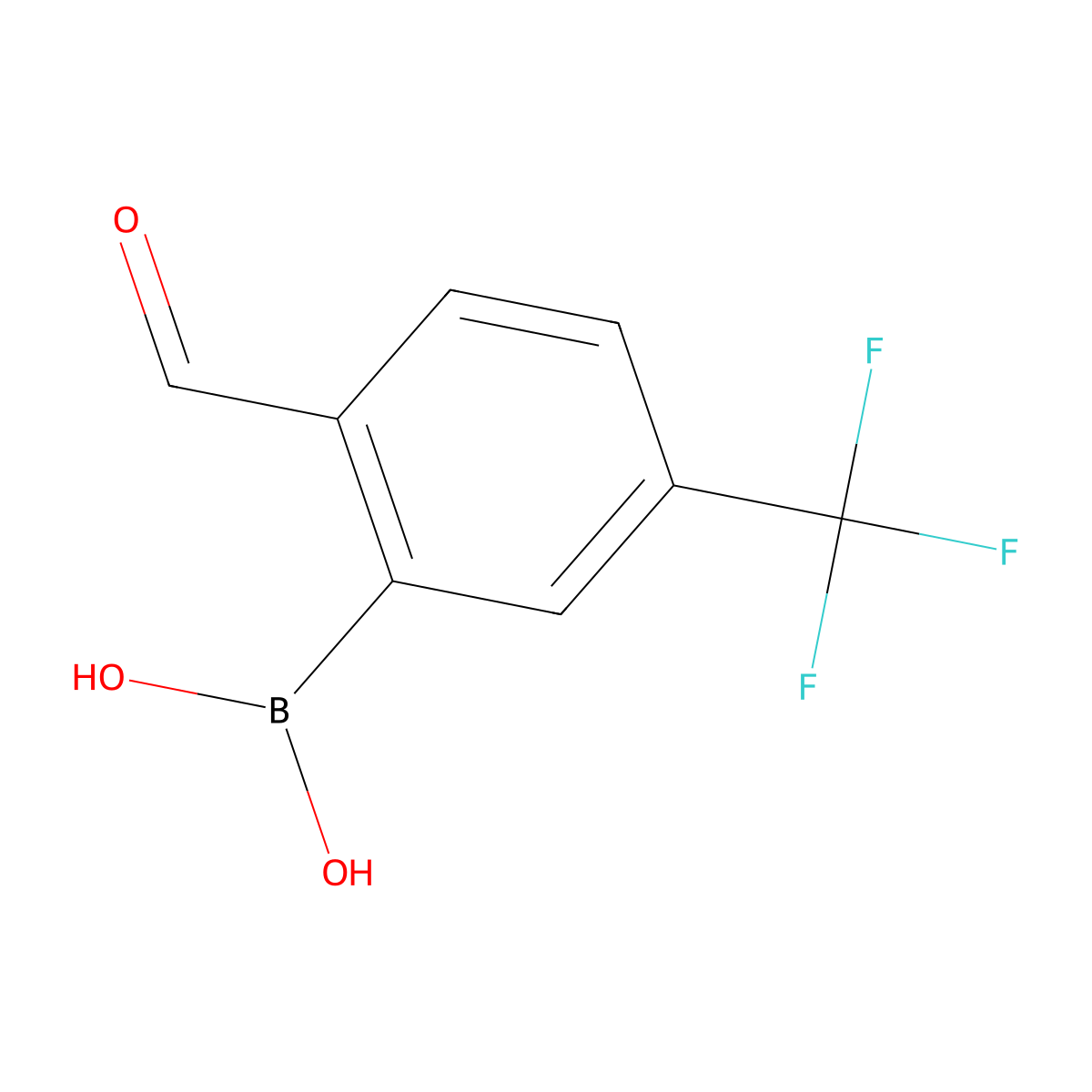 2-Formyl-5-(trifluoromethyl)phenyl boronic acid molecular structure, CAS 1204580-94-8