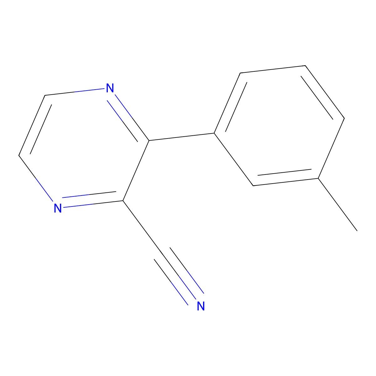 3-m-Tolyl-pyrazine-2-carbonitrile molecular structure, CAS 1204585-78-3