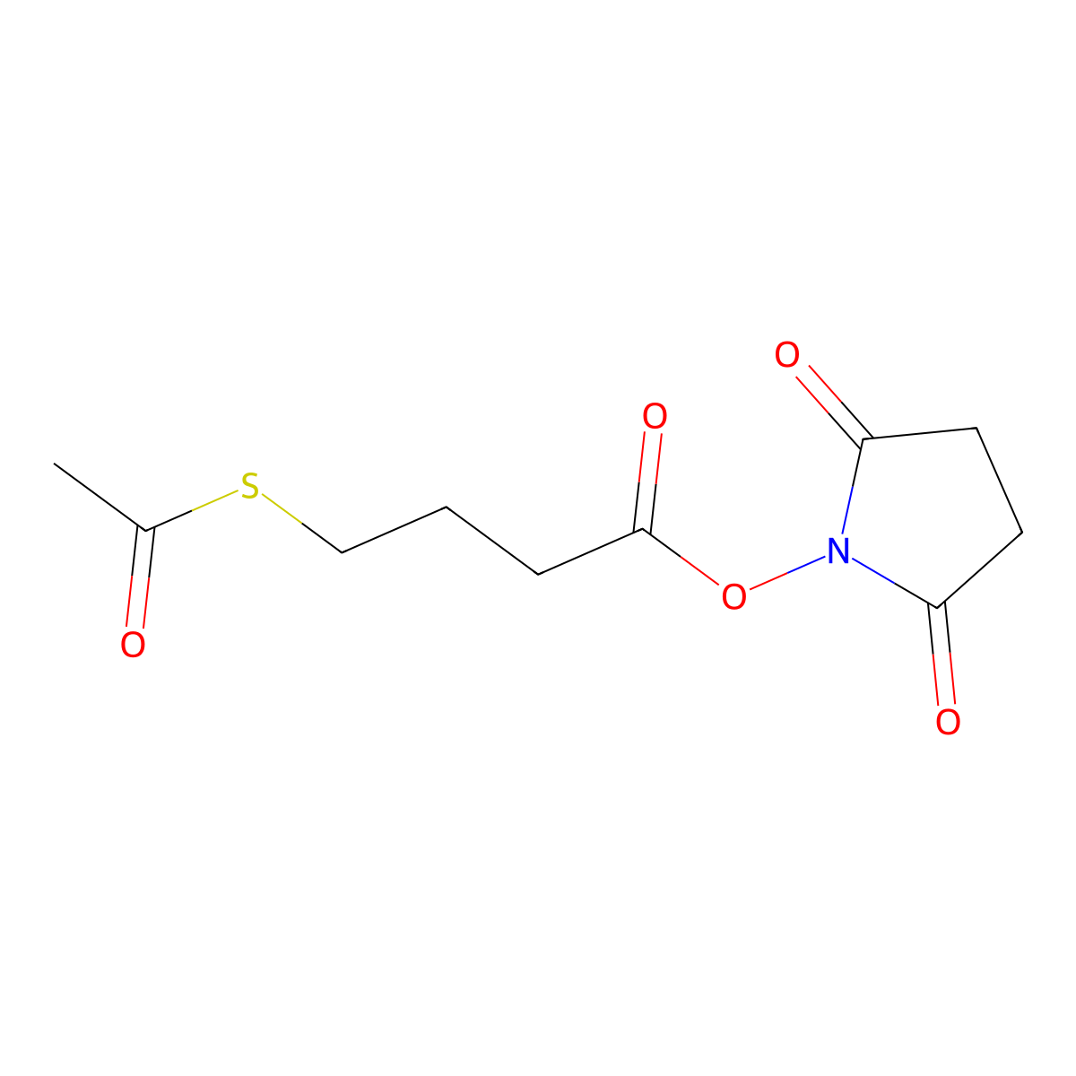 2,5-Dioxopyrrolidin-1-yl 4-(acetylthio)butanoate molecular structure, CAS 1204586-28-6