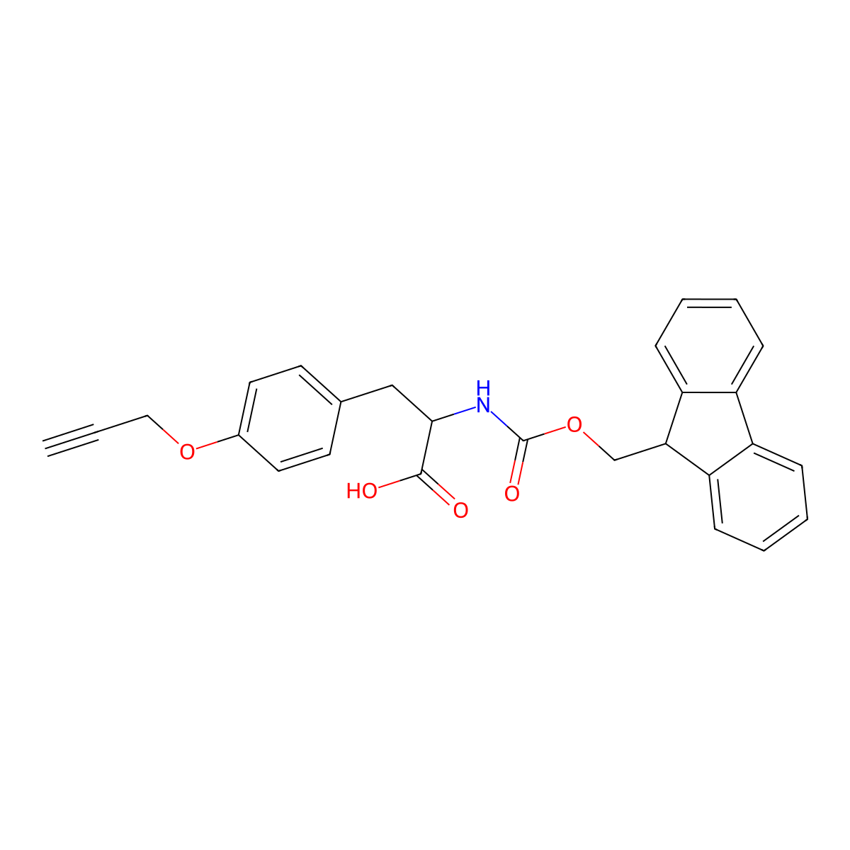 Fmoc-L-Tyr(propargyl)-OH molecular structure, CAS 1204595-05-0
