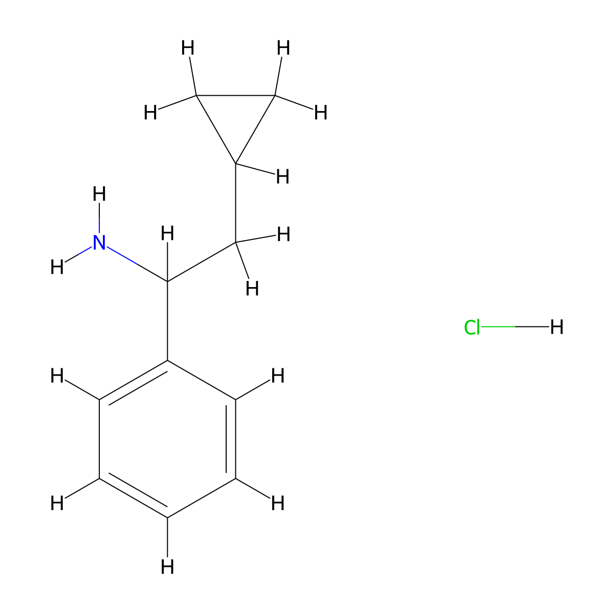 2-Cyclopropyl-1-phenylethanamine hydrochloride molecular structure, CAS 1204595-17-4