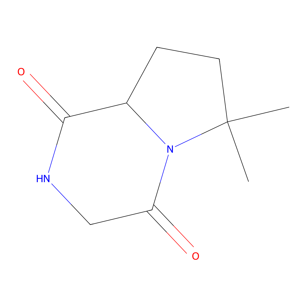 (S)-6,6-Dimethylhexahydropyrrolo[1,2-a]pyrazine-1,4-dione molecular structure, CAS 1204602-93-6