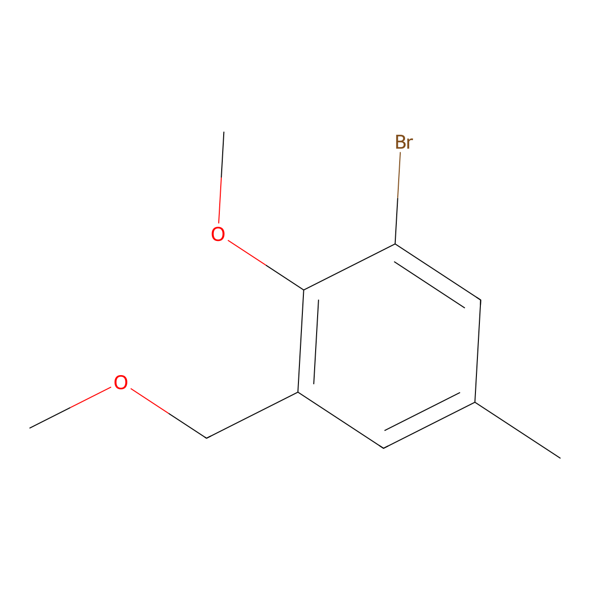 1-Bromo-2-methoxy-3-(methoxymethyl)-5-methylbenzene molecular structure, CAS 120461-58-7