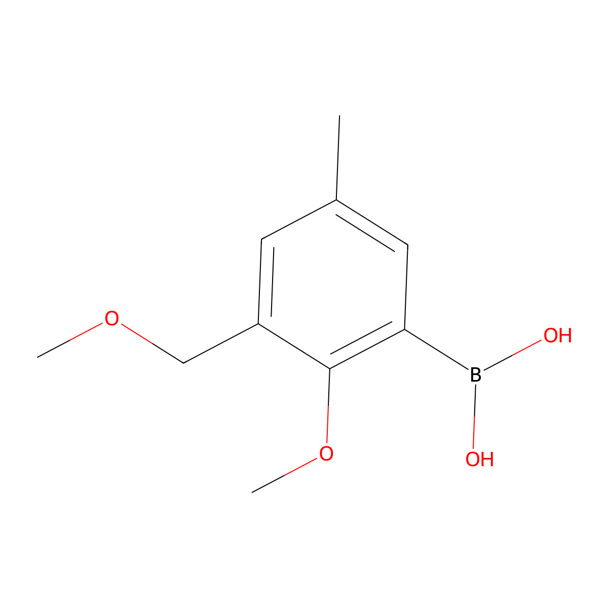 2-Methoxy-3-(methoxymethyl)-5-methylphenylboronic acid molecular structure, CAS 120461-59-8