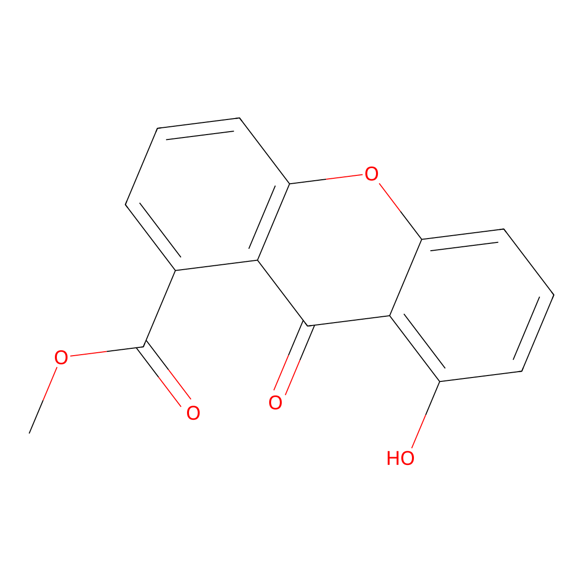 Vertixanthone molecular structure, CAS 120461-93-0