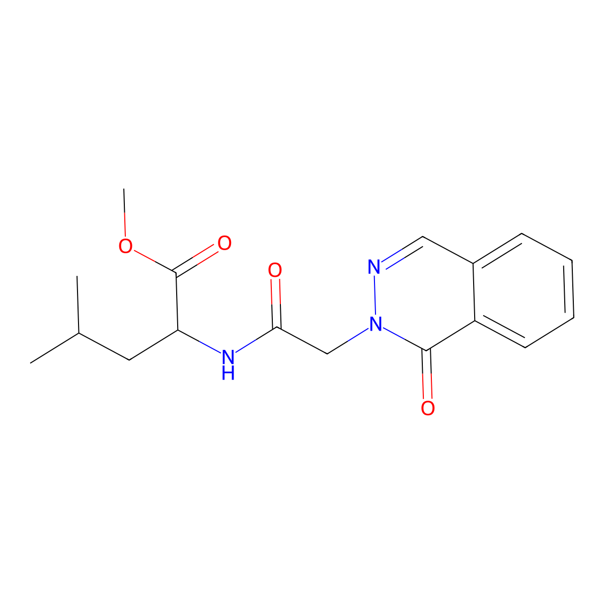 (S)-methyl 4-methyl-2-(2-(1-oxophthalazin-2(1H)-yl)acetamido)pentanoate molecular structure, CAS 1204615-02-0