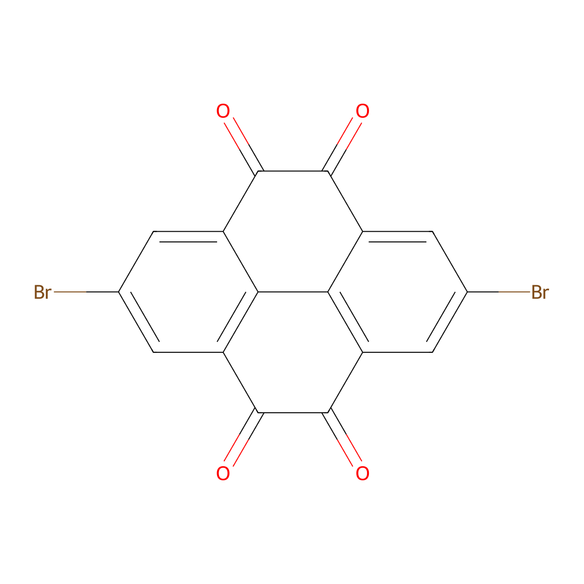 2,7-Dibromopyrene-4,5,9,10-tetraone molecular structure, CAS 1204649-68-2
