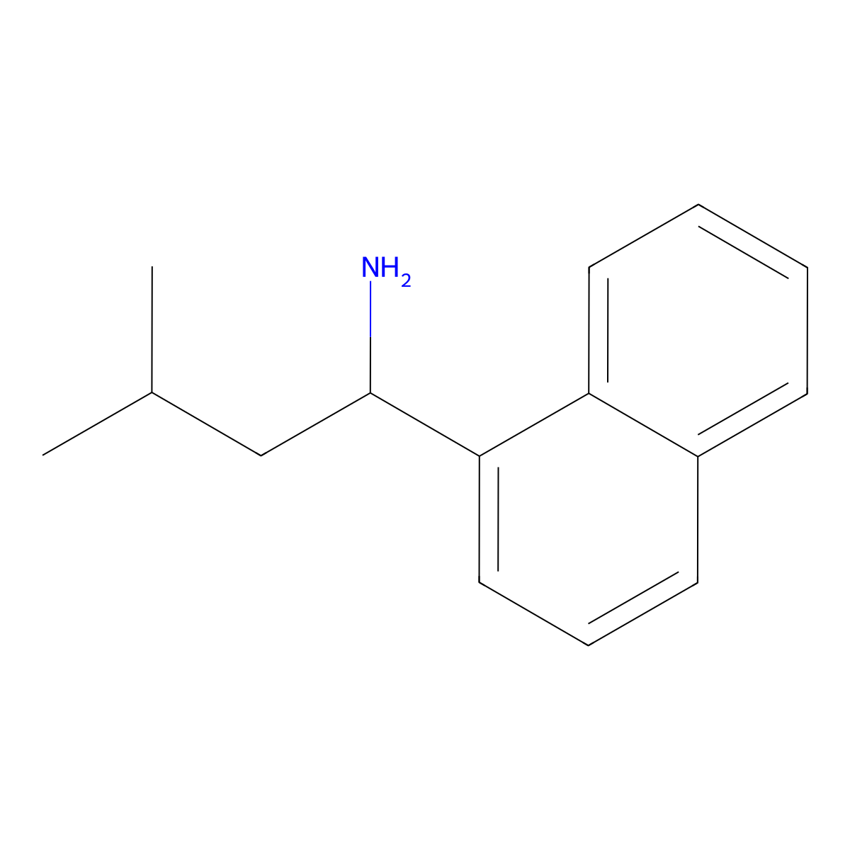 3-Methyl-1-(naphthalen-1-YL)butan-1-amine molecular structure, CAS 1204650-48-5