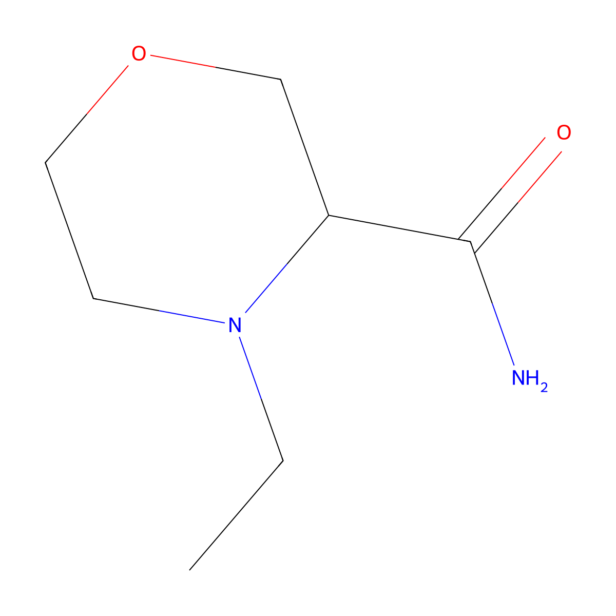 4-Ethylmorpholine-3-carboxamide molecular structure, CAS 1204651-69-3